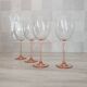 4 Verres à Eau ou Vin / verre à pied Rose