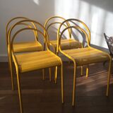 4 vintage metal chairs 1980