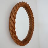 Mid-century rope circular mirror 42cm
