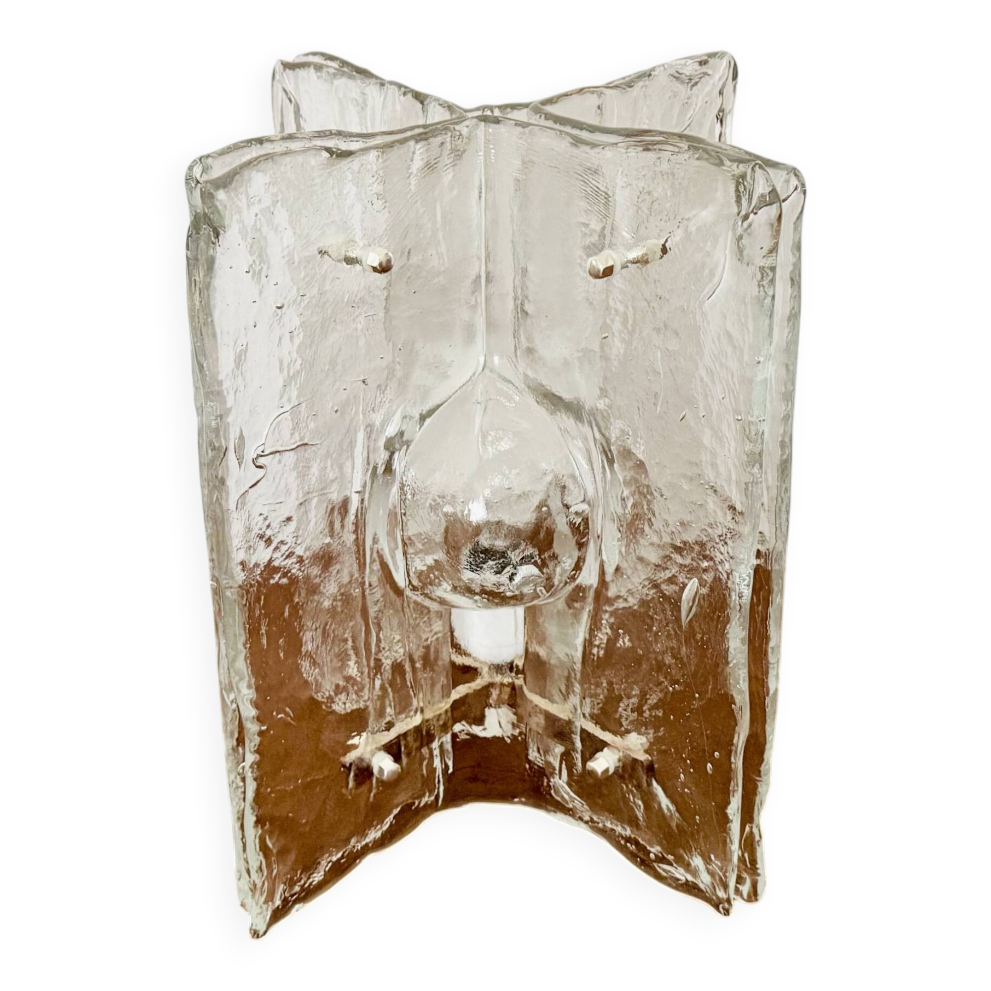 Murano Ice Glass Table Lamp by Salviati