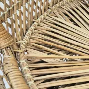 Vintage woven rattan/basket barrel chair