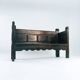 Antique walnut wooden Spanish siesta bench, Spain mid 1700s