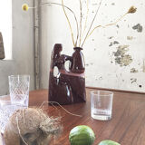 Ceramic pitcher vase polymorphic woman art deco