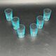 Sky blue glass shot glasses