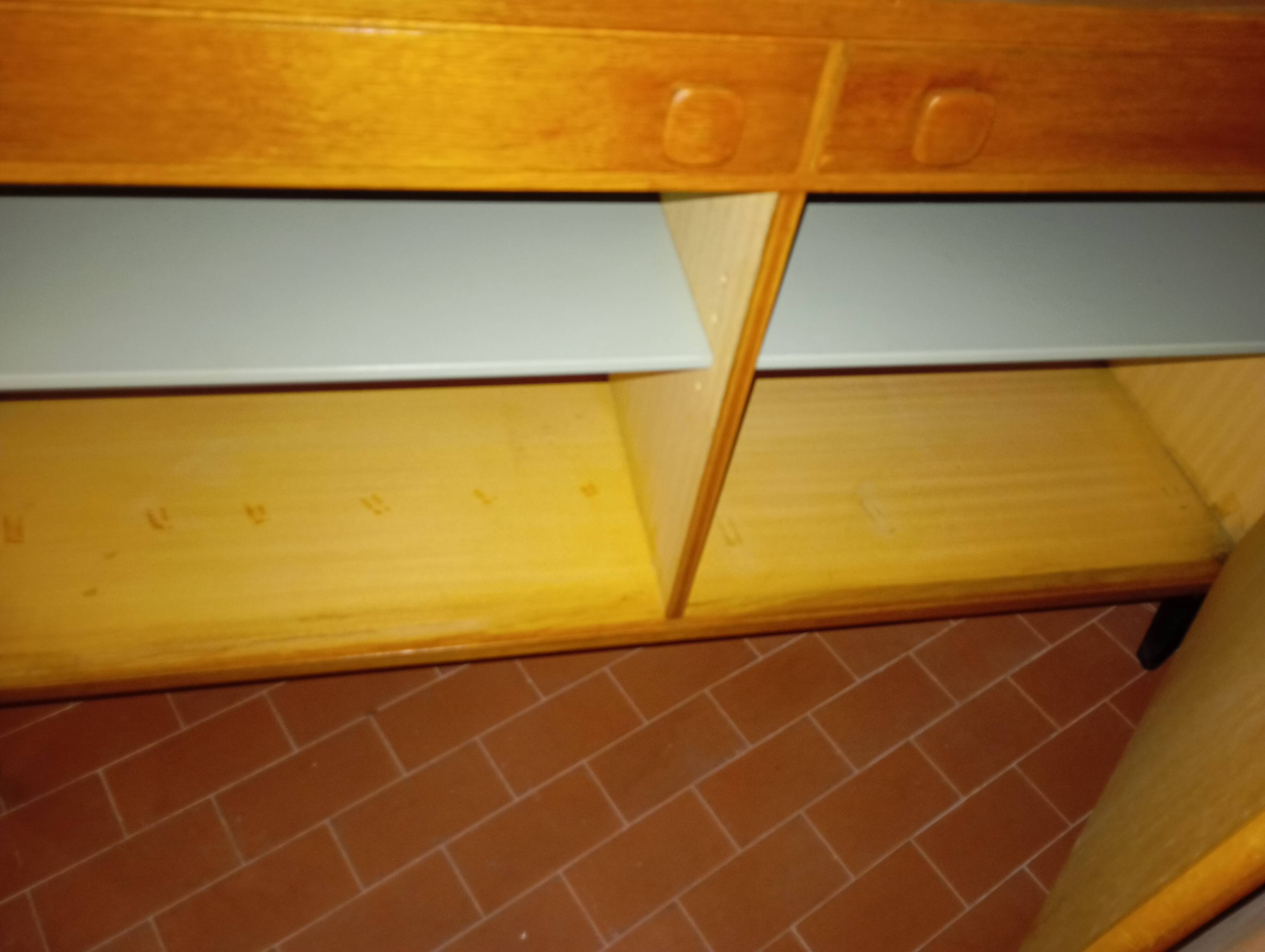 Vintage Scandinavian teak sideboard with black legs, 1950s/60s.