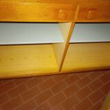 Vintage Scandinavian teak sideboard with black legs, 1950s/60s.