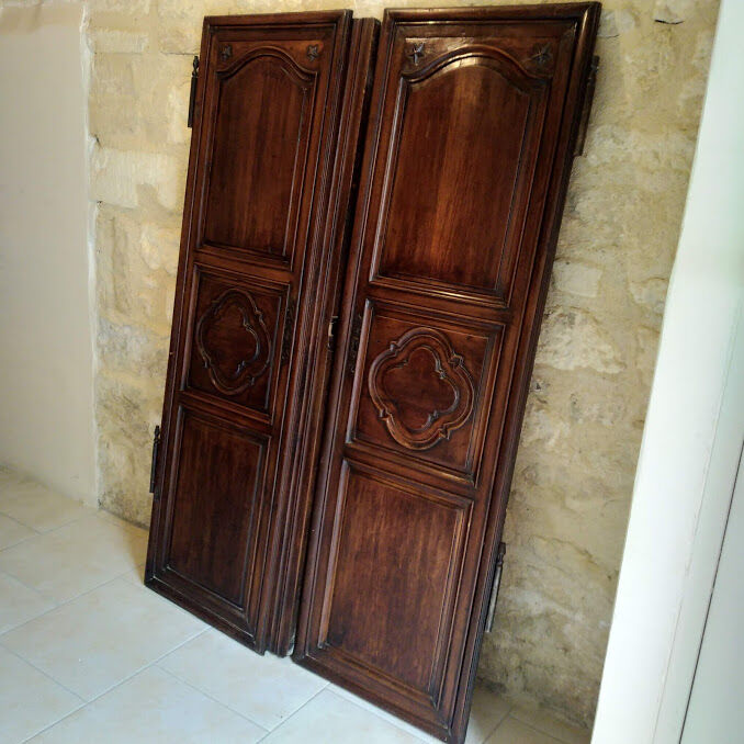 Walnut closet doors