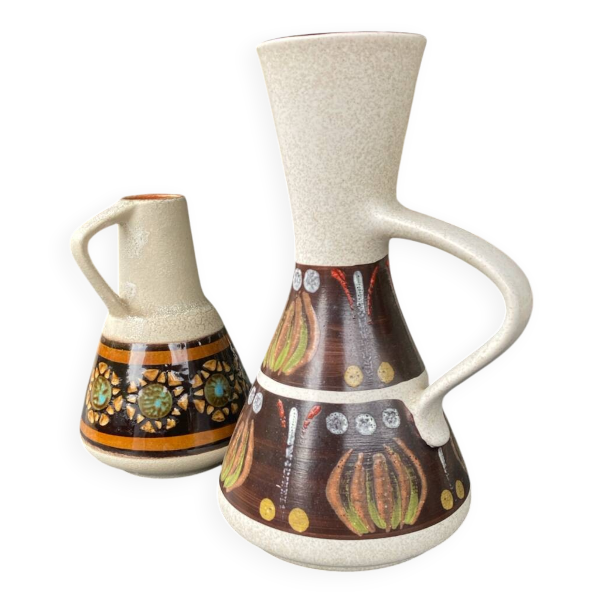 2 ceramic pitchers from the 60s