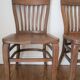 Two chairs solid oak patinated early twentieth century
