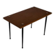 Table basse vintage bois, laiton, métal