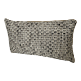Bi-sided cushion beige black white pattern