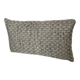 Bi-sided cushion beige black white pattern