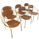 Series of 6 garden armchairs and patio Scoubidou', Italian Vintage Design 1950s