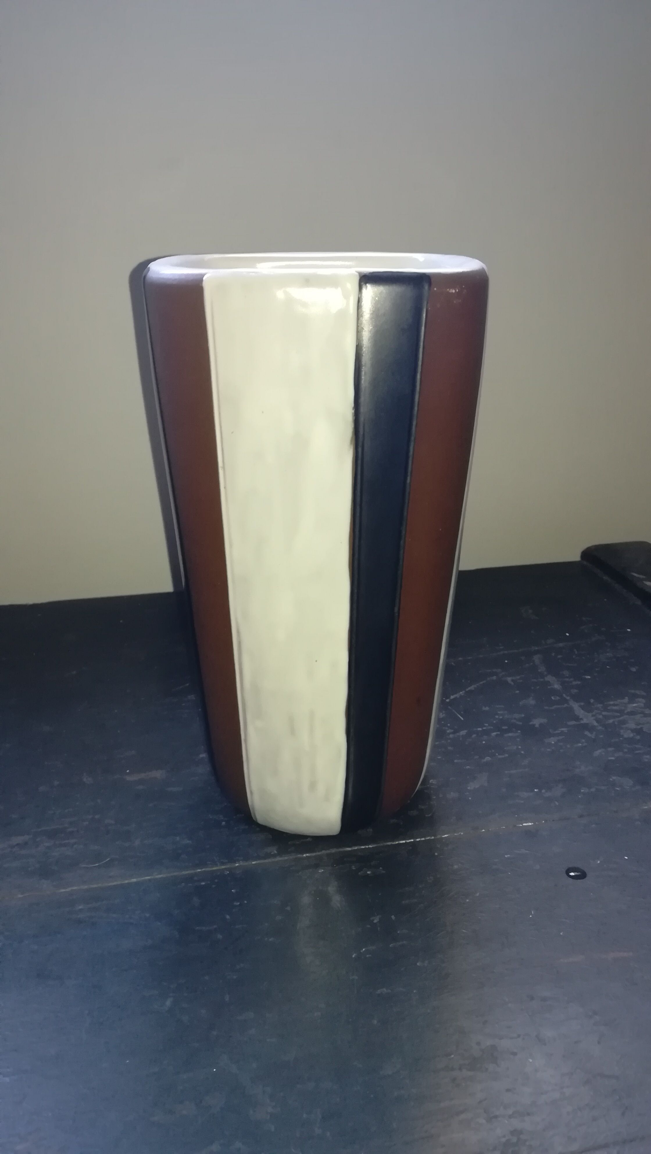 Vase Elchinger tronconnique ceramic, circa 1950