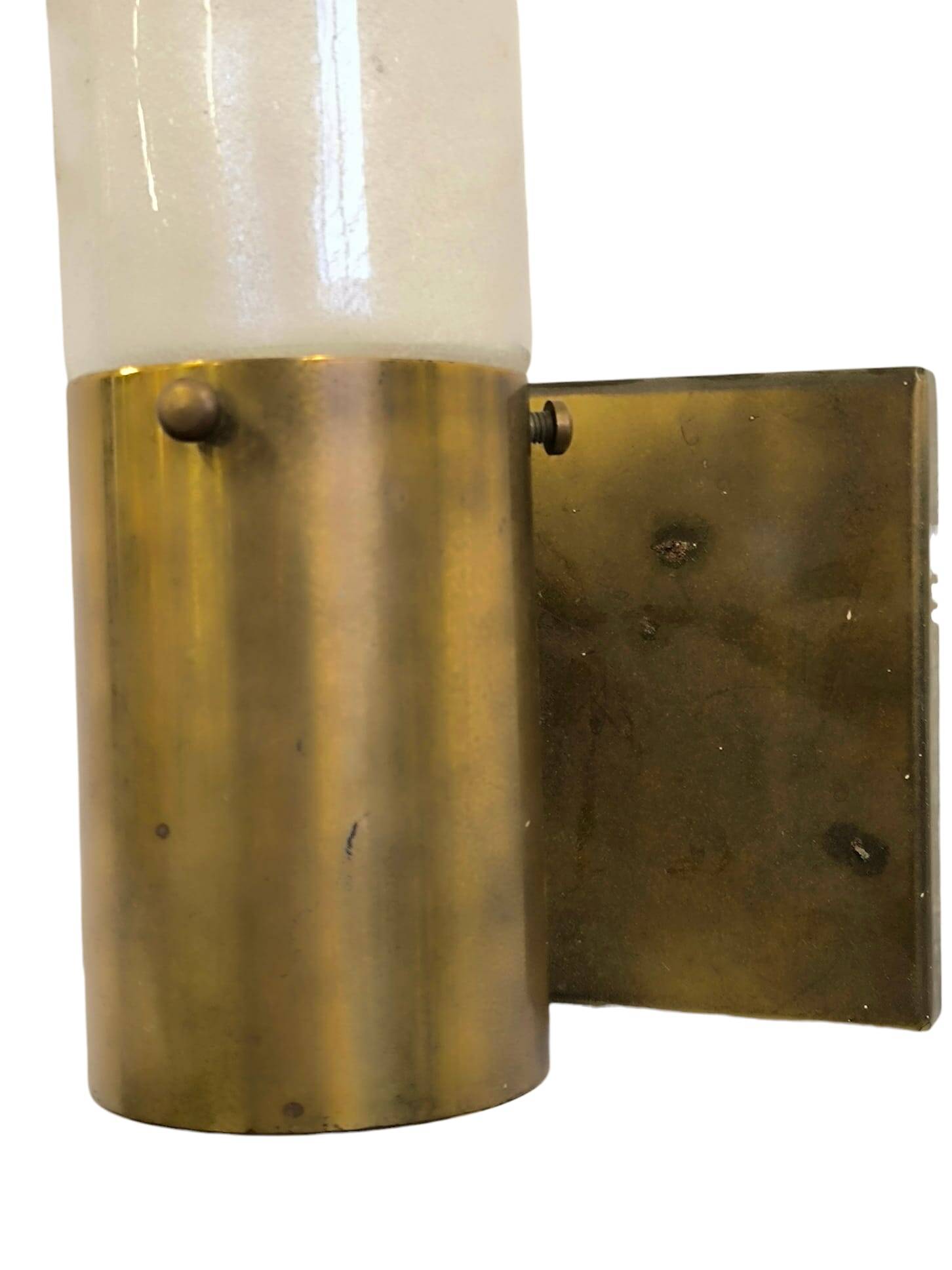 Brass and Pulegoso Glass Wall Lamp attributed to Aldo Nason for Mazzega 1960s