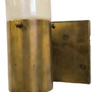 Brass and Pulegoso Glass Wall Lamp attributed to Aldo Nason for Mazzega 1960s