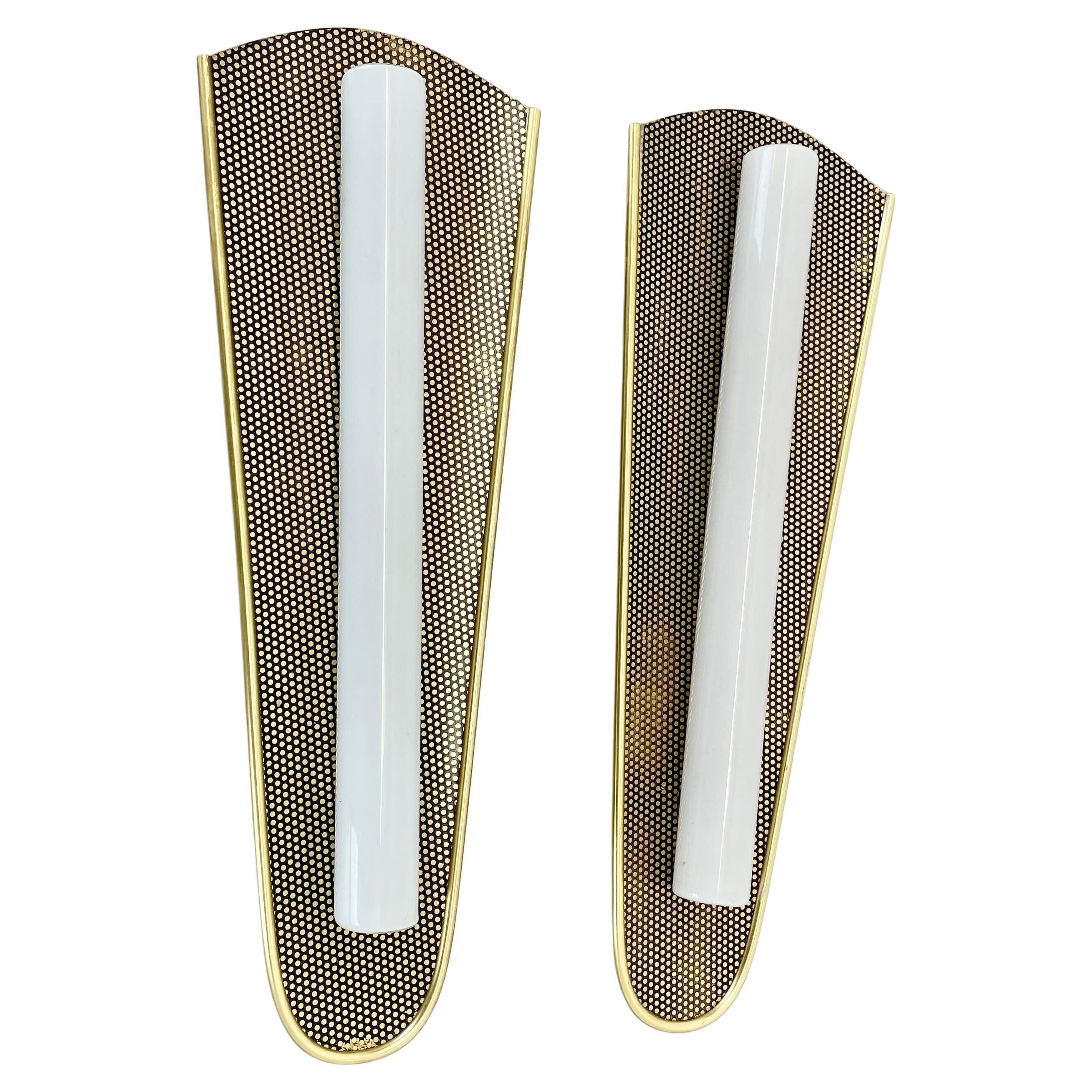 Set of 2 Large 37 cm Honeycomb Theatre Wall Light Elements, Germany, 1950s