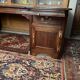 Immense oak solid wood staff desk in English style 248 x 114 cm