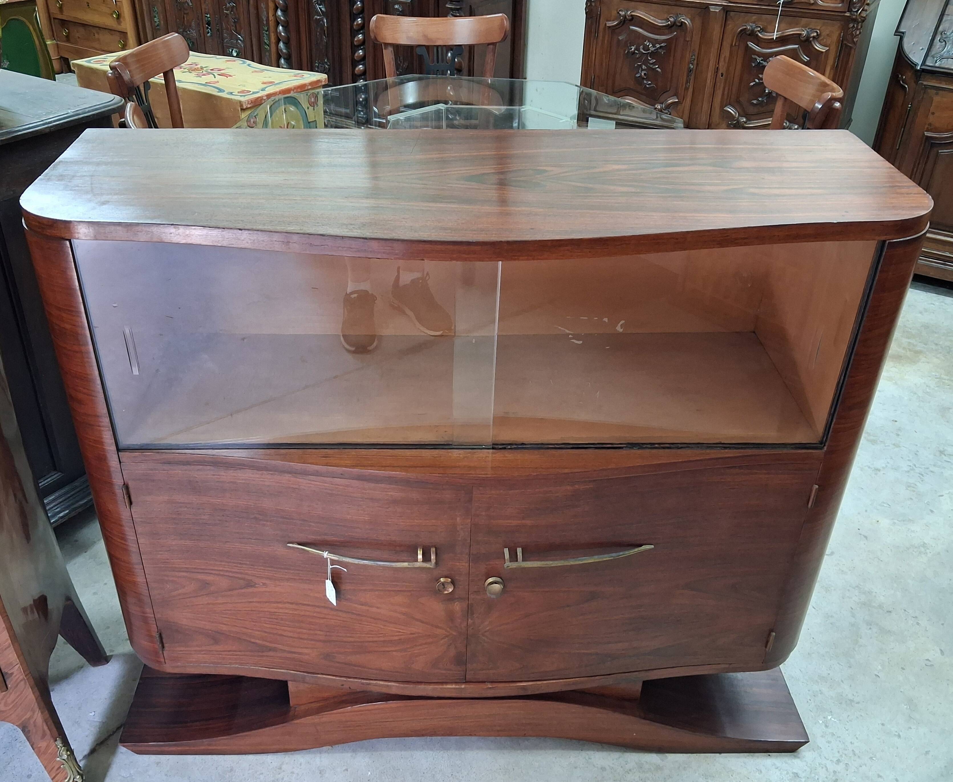 Art Deco display cabinet in rosewood