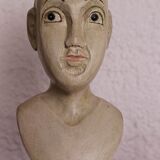 Trio of wooden busts