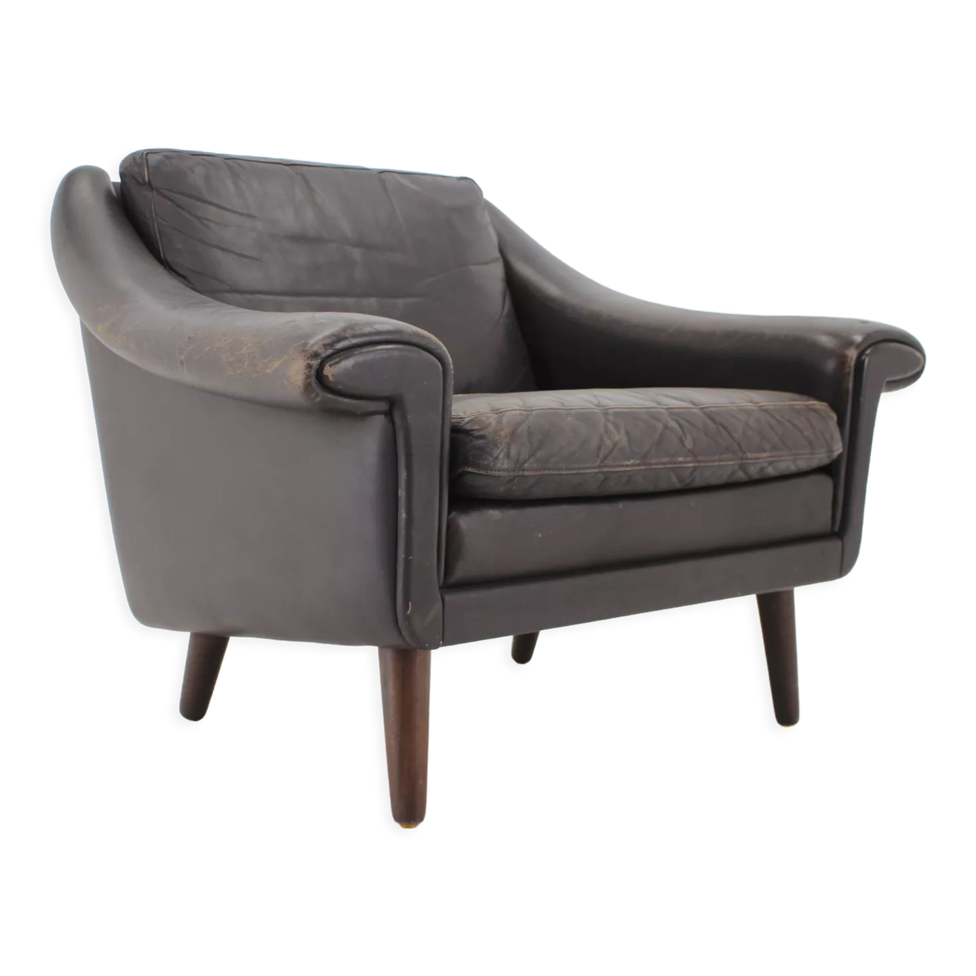 1960s Aage Christiansen ''Matador" leather danish armchair