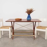 Table pliante en teck, design danois, années 1970, fabriquée au Danemark