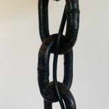 Large brutalist iron floor lamp