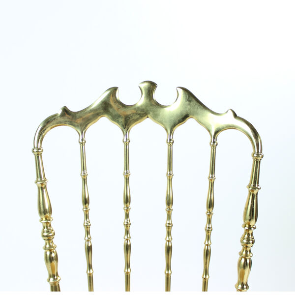 Chaise En Laiton Italien Du milieu Du Siècle Par Giuseppe Gaetano Descalzi Pour Chiavari, Années 1950