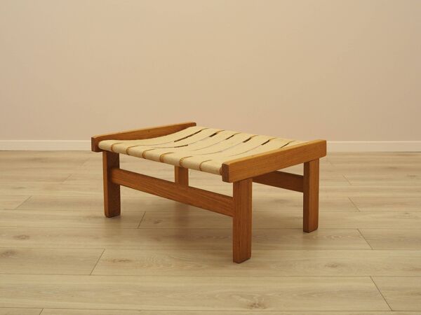 Pouf en chêne, design danois, années 1960, fabriqué au Danemark