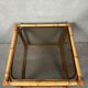 Vintage side table – bamboo and glass