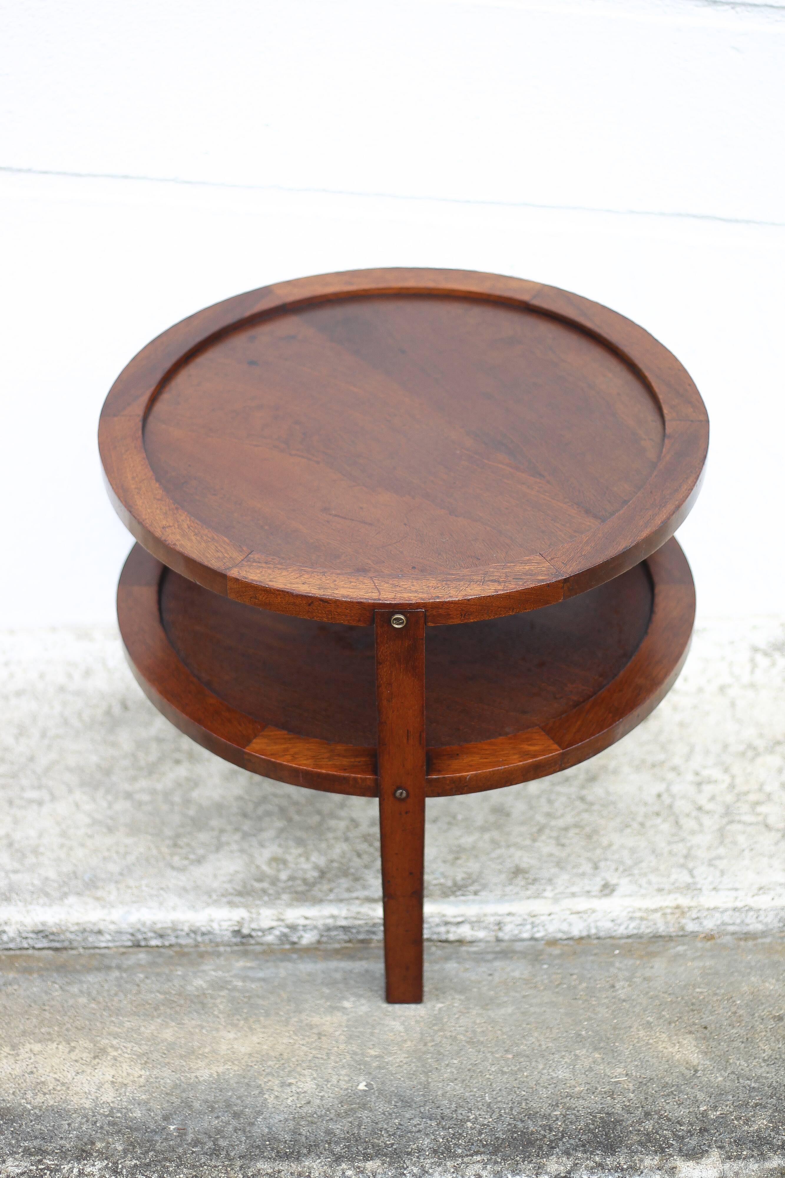 Art Deco style wooden coffee table, vintage wooden table, living room table