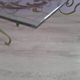 Table basse verre et fer forgé. année 1950 / 1960