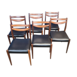 6 scandinavian vintage chairs circa 1970