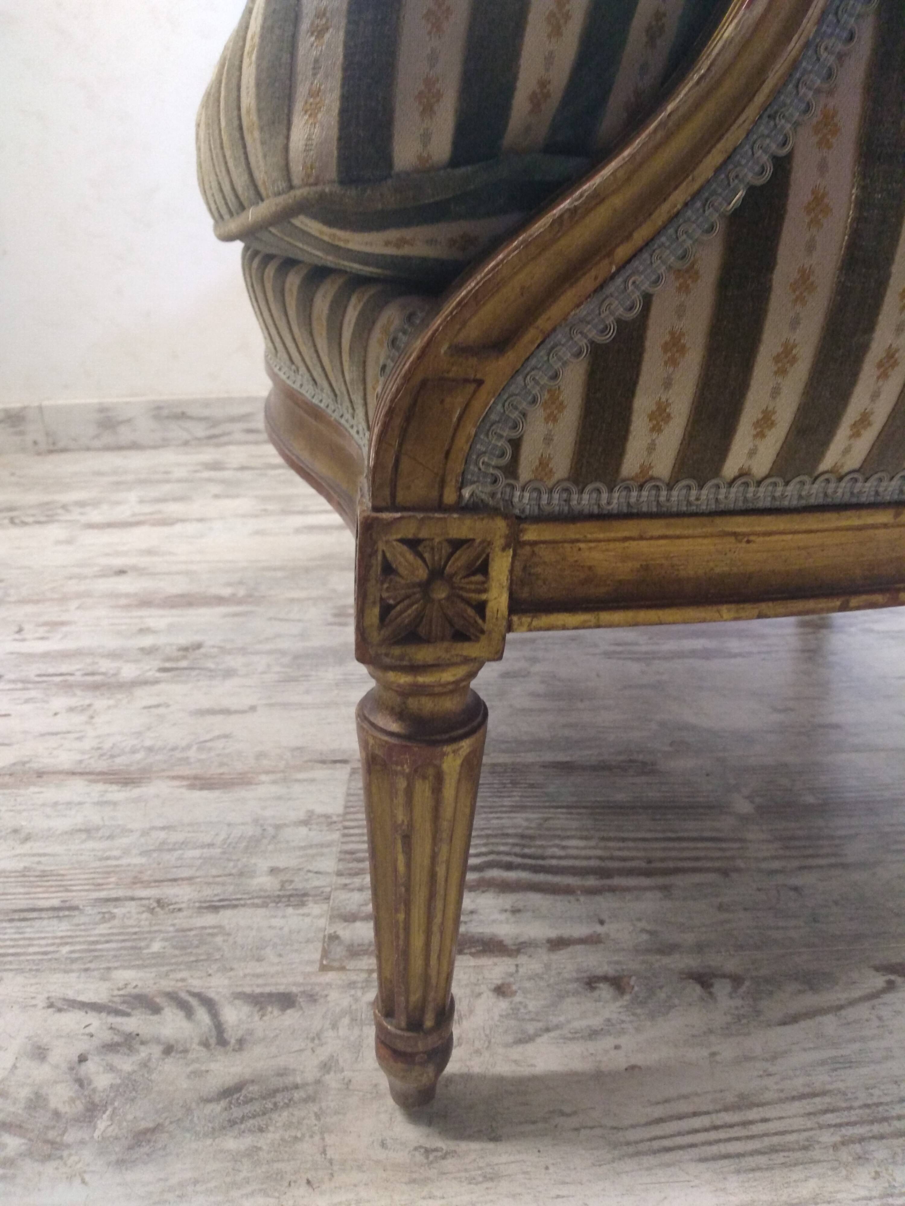 Louis XVI style bergère armchairs