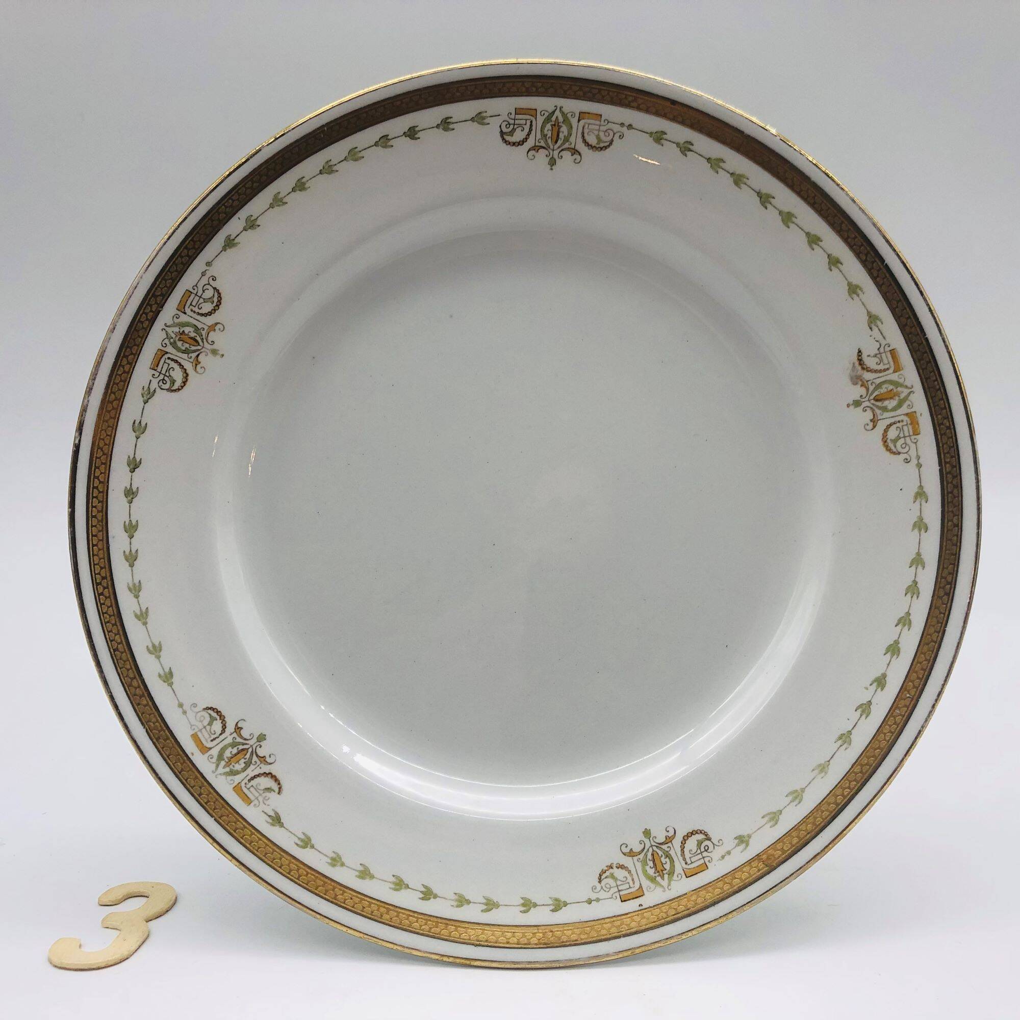 6 Vintage Dessert Plates, Keeling & Co Losol Ware Burslem.