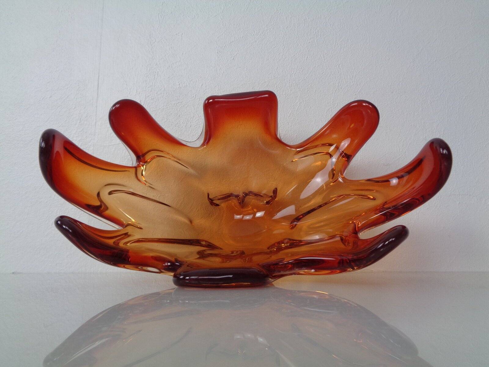 Sommerso Murano Glass Bowl, Italy, 1960s