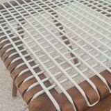 Footrest Georges Tigien, from the 60s. Light teak structure