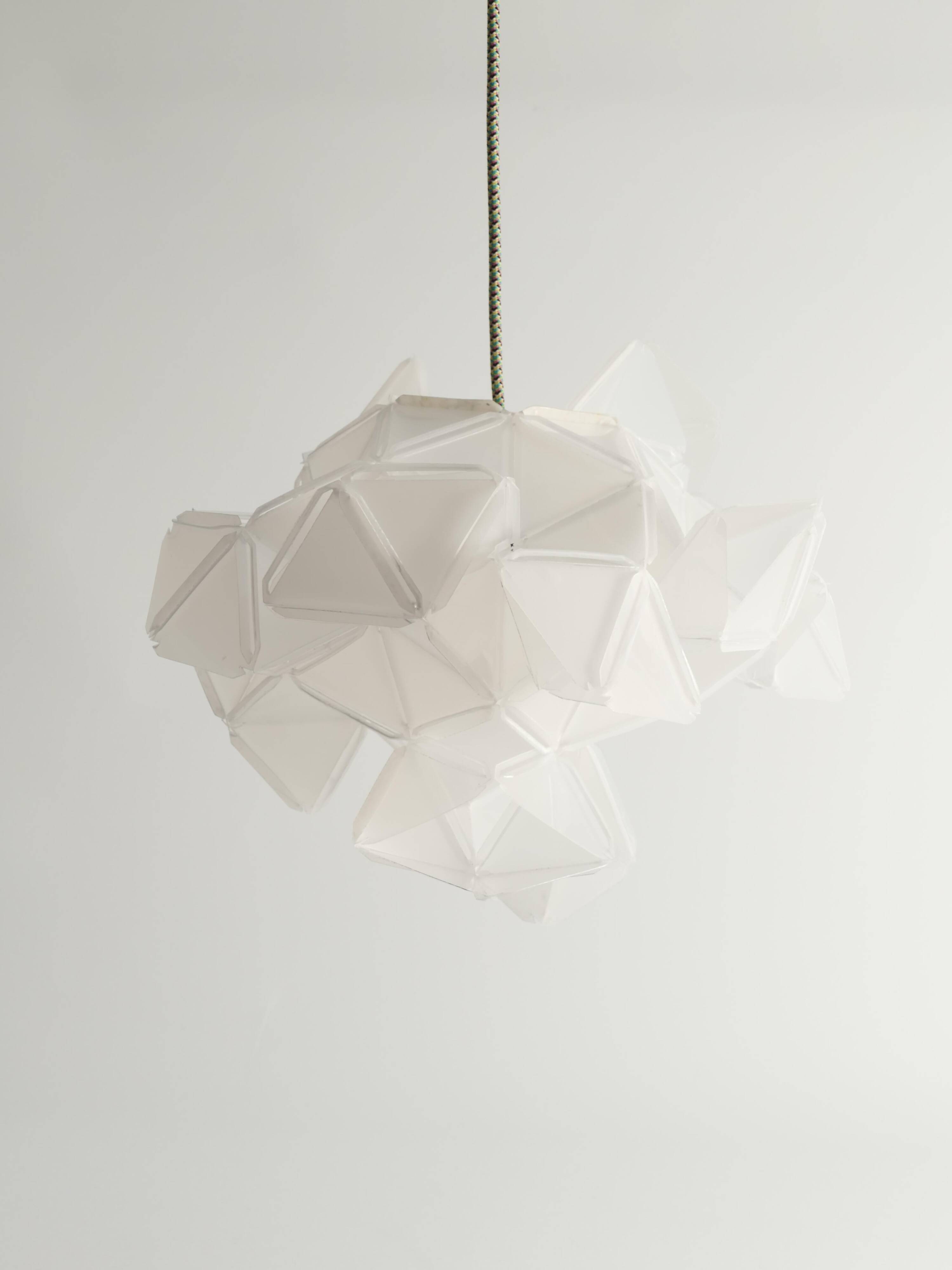 Labyrinth, Hazy, Artisan Light Sculpture with Integrated Fixture, By Republiken