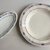 Round and ravier dish assorted in Gien earthenware