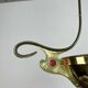 Lustre Jugendstil en laiton avec cristaux rouges