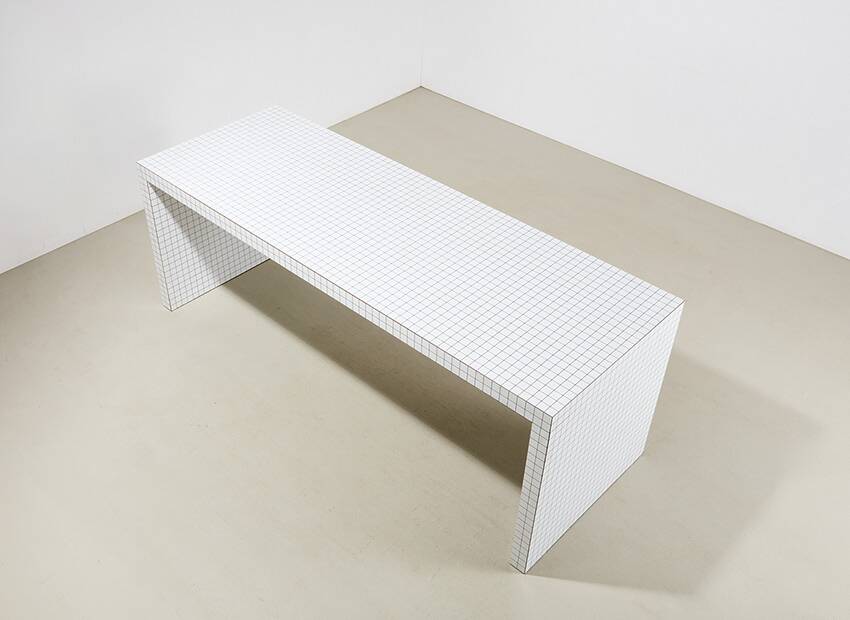 Rare 1st Edition Quaderna Dining Table by Superstudio Italy 1969