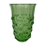 Vase art déco vert par August Walther & Söhne années 1930