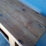 Old solid wood workbench furniture