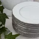 10 white porcelain dessert plates