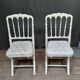 Pair of upholstered folding chairs