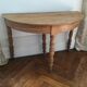 Console ancienne demi lune bois