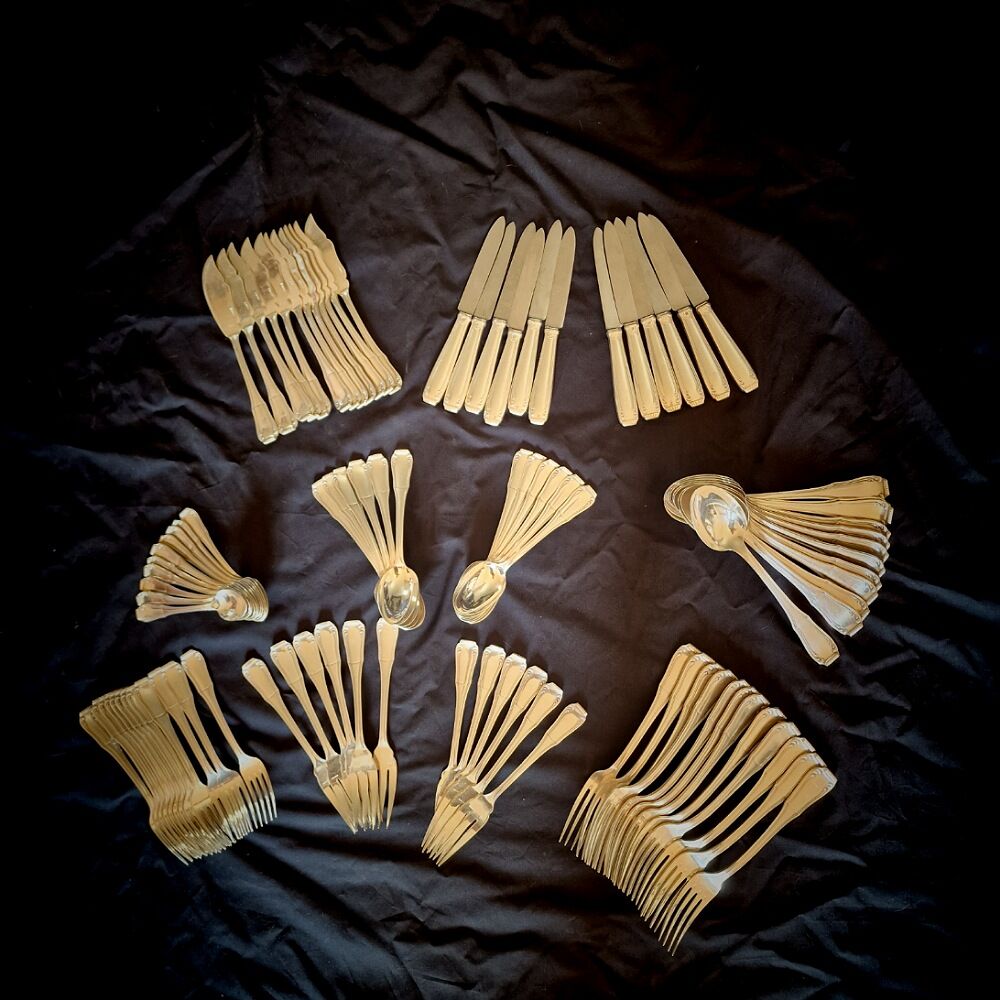 Menagere boulenger in silver metal model regency / Berry