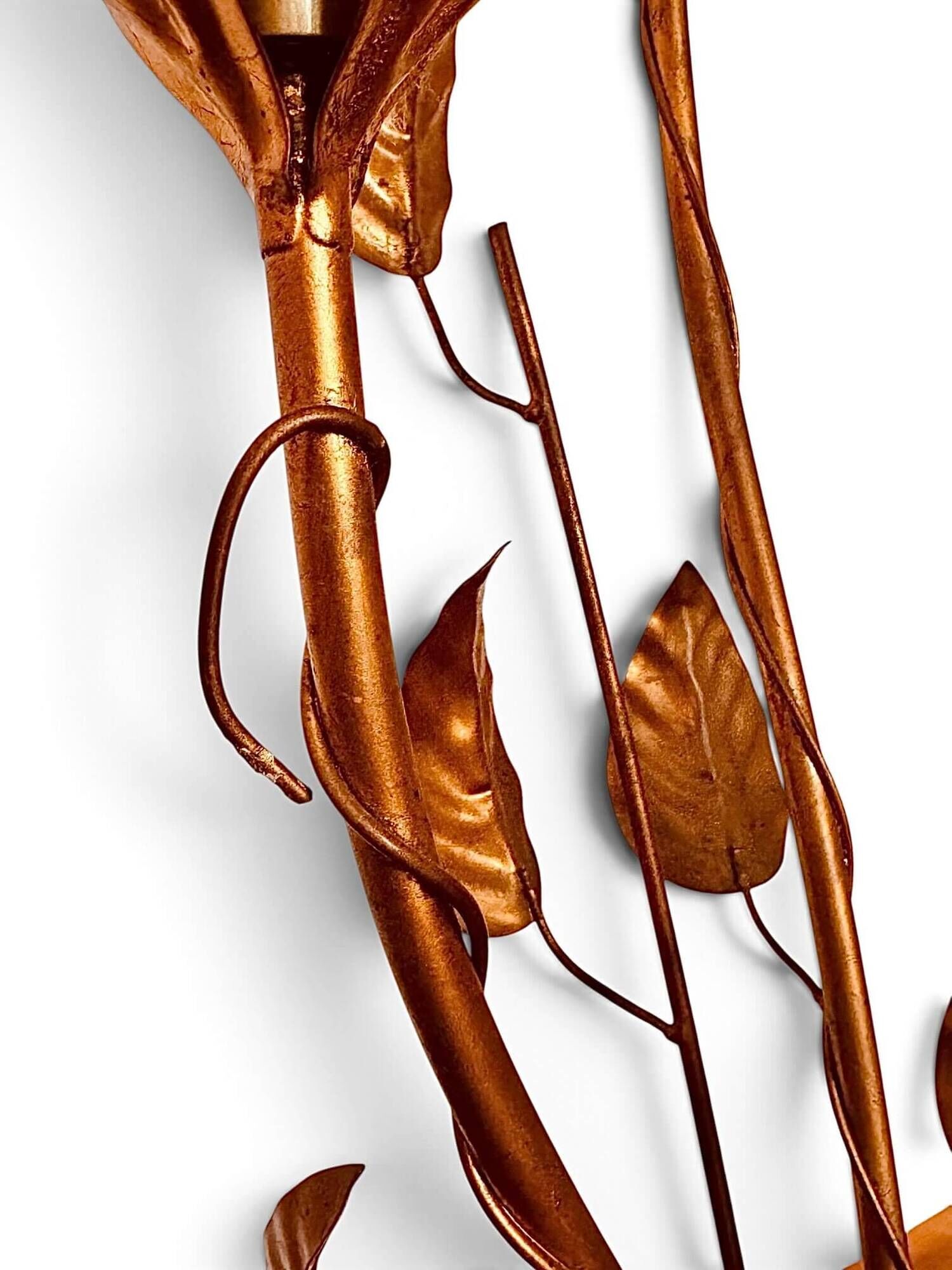 Hans Kögl, golden floor lamp from the 70s