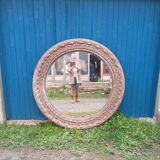 Very imposing wooden mirror