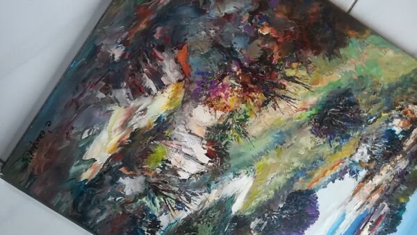 Peinture bord de mer Provence C. Charpides